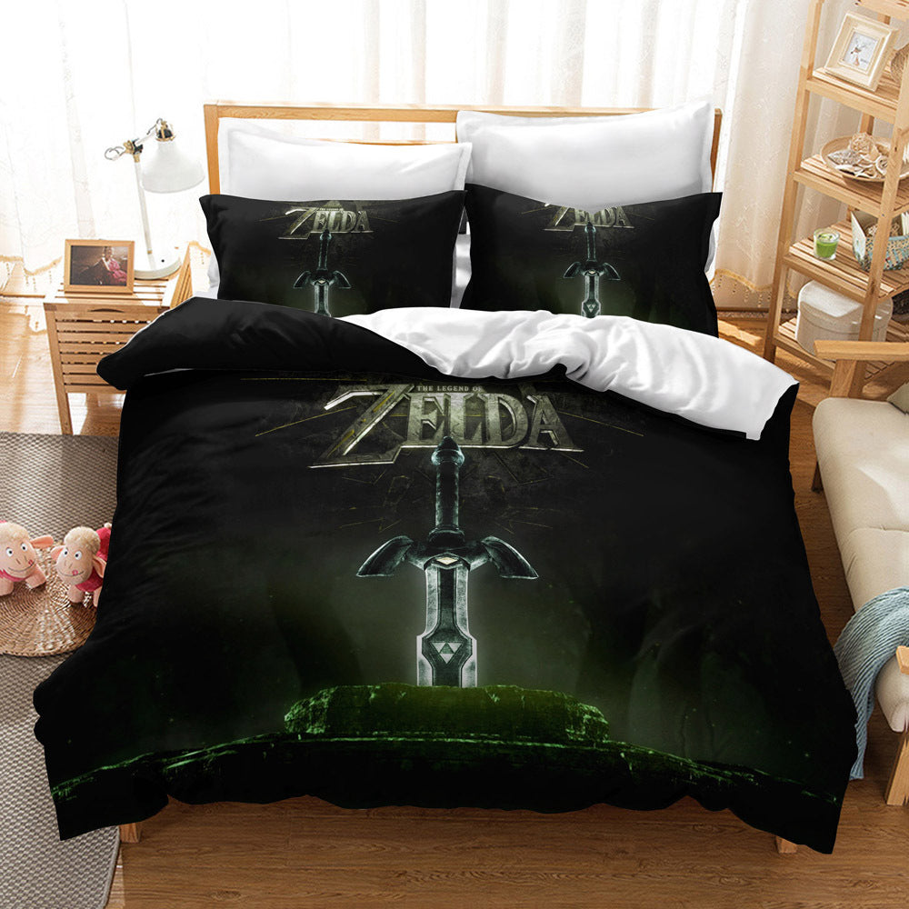 HKM-235091 Zelda Themed Bedding Set in 2 or 3 Piece Options, Multiple Sizes Available