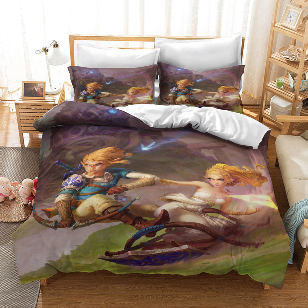 HKM-235091 Zelda Themed Bedding Set in 2 or 3 Piece Options, Multiple Sizes Available