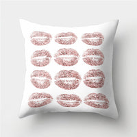 HKM-235155 Peach Skin Geometric Velvet Pillowcase Cushion Cover - Modern 45x45cm Design