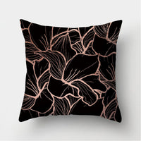 HKM-235155 Peach Skin Geometric Velvet Pillowcase Cushion Cover - Modern 45x45cm Design
