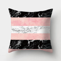 HKM-235155 Peach Skin Geometric Velvet Pillowcase Cushion Cover - Modern 45x45cm Design