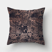HKM-235155 Peach Skin Geometric Velvet Pillowcase Cushion Cover - Modern 45x45cm Design