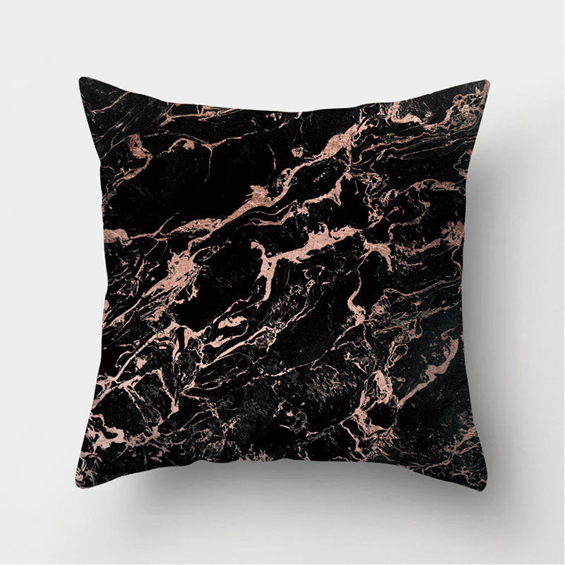 HKM-235155 Peach Skin Geometric Velvet Pillowcase Cushion Cover - Modern 45x45cm Design