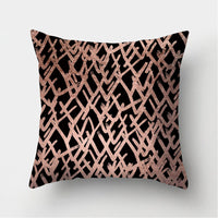 HKM-235155 Peach Skin Geometric Velvet Pillowcase Cushion Cover - Modern 45x45cm Design