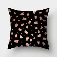 HKM-235155 Peach Skin Geometric Velvet Pillowcase Cushion Cover - Modern 45x45cm Design