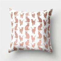 HKM-235155 Peach Skin Geometric Velvet Pillowcase Cushion Cover - Modern 45x45cm Design