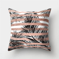 HKM-235155 Peach Skin Geometric Velvet Pillowcase Cushion Cover - Modern 45x45cm Design