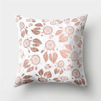 HKM-235155 Peach Skin Geometric Velvet Pillowcase Cushion Cover - Modern 45x45cm Design