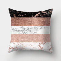 HKM-235155 Peach Skin Geometric Velvet Pillowcase Cushion Cover - Modern 45x45cm Design