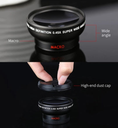 HKM-235155 Wide-Angle Macro Lens for Mobile Phones - 10x Magnification with Aluminum Alloy Construction