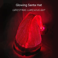 HKM-235219 Colorful Optical Fiber Flashing Hat - USB Powered, Red Luminous Design, 300 x 410mm