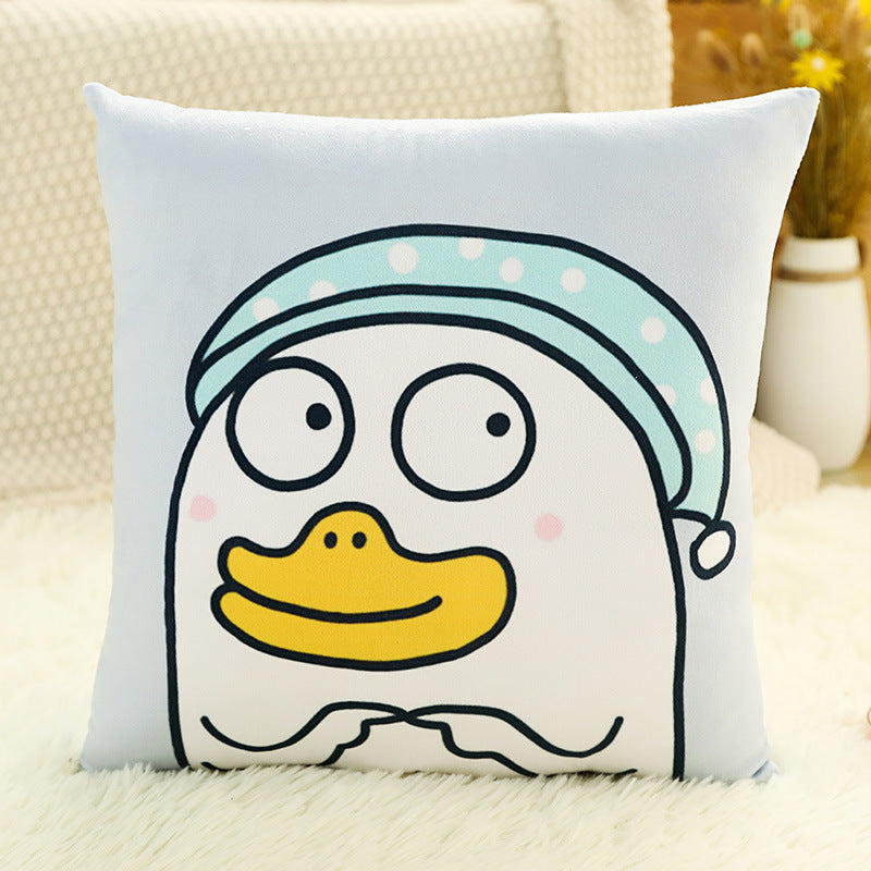 HKM-235219 Cute Plush Duck Pillow - Soft PP Cotton Filling, Short Plush Surface