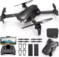HKM-235283 Foldable Mini Drone with 1080P HD Camera, 3 Batteries, Remote-Controlled Quadcopter for Kids and Adults