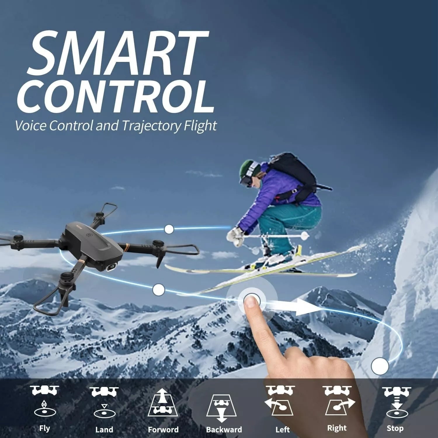 HKM-235283 Foldable Mini Drone with 1080P HD Camera, 3 Batteries, Remote-Controlled Quadcopter for Kids and Adults