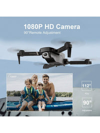 HKM-235283 Foldable Mini Drone with 1080P HD Camera, 3 Batteries, Remote-Controlled Quadcopter for Kids and Adults
