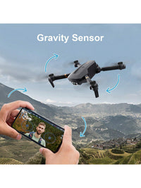 HKM-235283 Foldable Mini Drone with 1080P HD Camera, 3 Batteries, Remote-Controlled Quadcopter for Kids and Adults