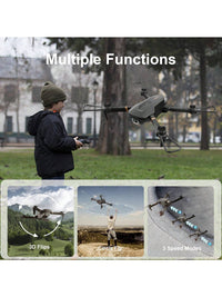 HKM-235283 Foldable Mini Drone with 1080P HD Camera, 3 Batteries, Remote-Controlled Quadcopter for Kids and Adults