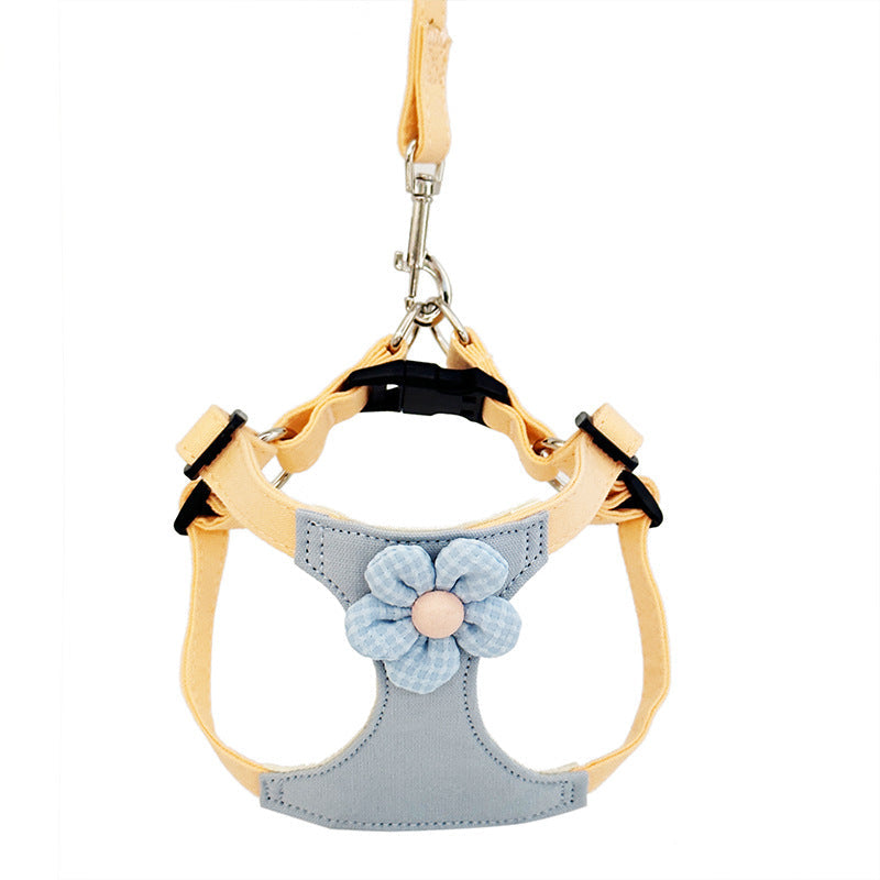 HKM-235283 Small Dog Hand-Holding Rope Vest with Chest Harness and Leash