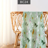 HKM-235347 Bamboo Cotton Newborn Baby Blanket and Bath Towel - Soft, Lightweight, Animal and Cartoon Patterns