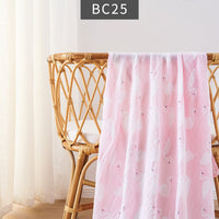 HKM-235347 Bamboo Cotton Newborn Baby Blanket and Bath Towel - Soft, Lightweight, Animal and Cartoon Patterns