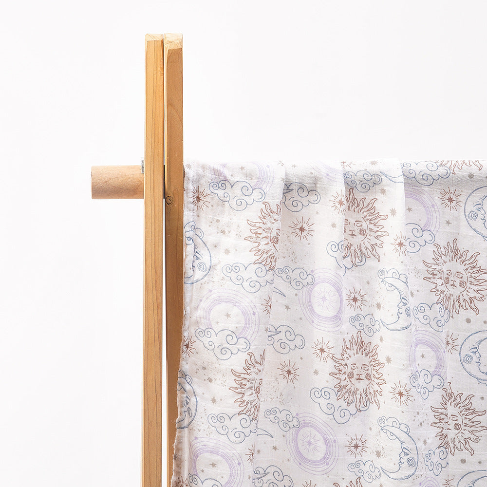 HKM-235347 Bamboo Cotton Newborn Baby Blanket and Bath Towel - Soft, Lightweight, Animal and Cartoon Patterns