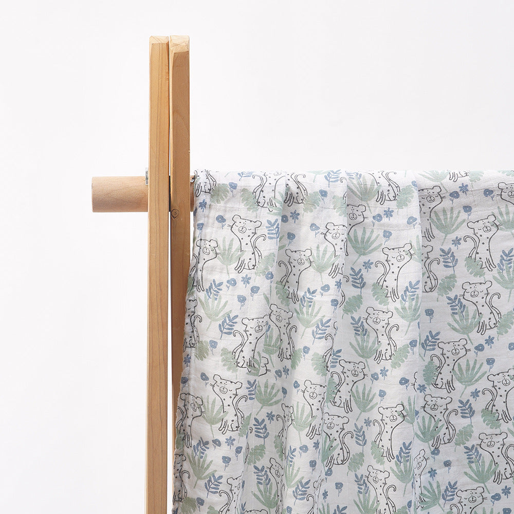 HKM-235347 Bamboo Cotton Newborn Baby Blanket and Bath Towel - Soft, Lightweight, Animal and Cartoon Patterns