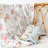HKM-235347 Bamboo Cotton Newborn Baby Blanket and Bath Towel - Soft, Lightweight, Animal and Cartoon Patterns