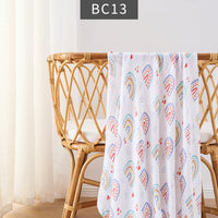 HKM-235347 Bamboo Cotton Newborn Baby Blanket and Bath Towel - Soft, Lightweight, Animal and Cartoon Patterns