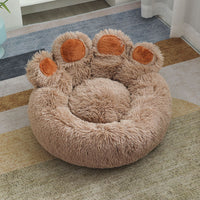 HKM-235475 Plush Cathouse Doghouse Pet Bed Winter Warm Hand-shaped Brush Pet