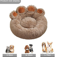 HKM-235475 Plush Cathouse Doghouse Pet Bed Winter Warm Hand-shaped Brush Pet