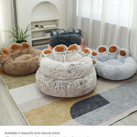 HKM-235475 Plush Cathouse Doghouse Pet Bed Winter Warm Hand-shaped Brush Pet
