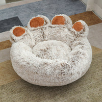 HKM-235475 Plush Cathouse Doghouse Pet Bed Winter Warm Hand-shaped Brush Pet