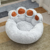 HKM-235475 Plush Cathouse Doghouse Pet Bed Winter Warm Hand-shaped Brush Pet