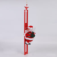HKM-235539 Climbing Santa Claus Figurine with Music for Christmas Tree and Holiday Decoration