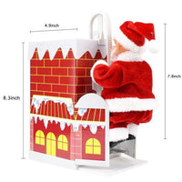 HKM-235539 Climbing Santa Claus Figurine with Music for Christmas Tree and Holiday Decoration