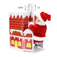 HKM-235539 Climbing Santa Claus Figurine with Music for Christmas Tree and Holiday Decoration
