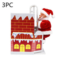 HKM-235539 Climbing Santa Claus Figurine with Music for Christmas Tree and Holiday Decoration
