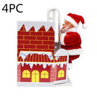 HKM-235539 Climbing Santa Claus Figurine with Music for Christmas Tree and Holiday Decoration