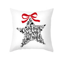 HKM-235603 Cartoon Christmas Pillowcase for Sofa or Office Cushion, 45x45cm, Peach Skin Fabric