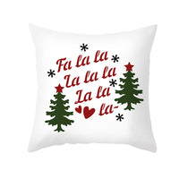 HKM-235603 Cartoon Christmas Pillowcase for Sofa or Office Cushion, 45x45cm, Peach Skin Fabric