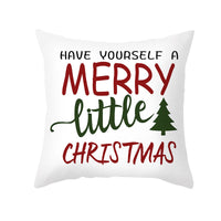 HKM-235603 Cartoon Christmas Pillowcase for Sofa or Office Cushion, 45x45cm, Peach Skin Fabric