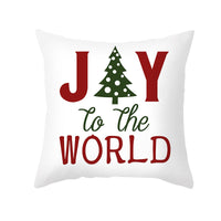 HKM-235603 Cartoon Christmas Pillowcase for Sofa or Office Cushion, 45x45cm, Peach Skin Fabric