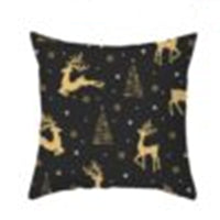 HKM-235603 Cartoon Christmas Pillowcase for Sofa or Office Cushion, 45x45cm, Peach Skin Fabric