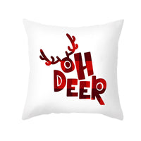 HKM-235603 Cartoon Christmas Pillowcase for Sofa or Office Cushion, 45x45cm, Peach Skin Fabric