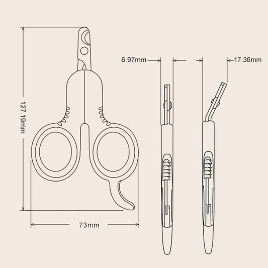 HKM-235603 Professional Pet Nail Clippers with Curved Tips and Ergonomic Handle for Safe Claw Trimming of Cats and Small Dogs