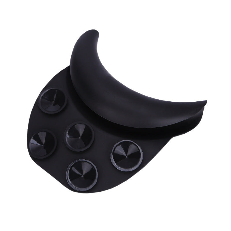 HKM-235731 Silicone Shampoo Chair Pillow with Suction Cup for Barber Shop Use - Black