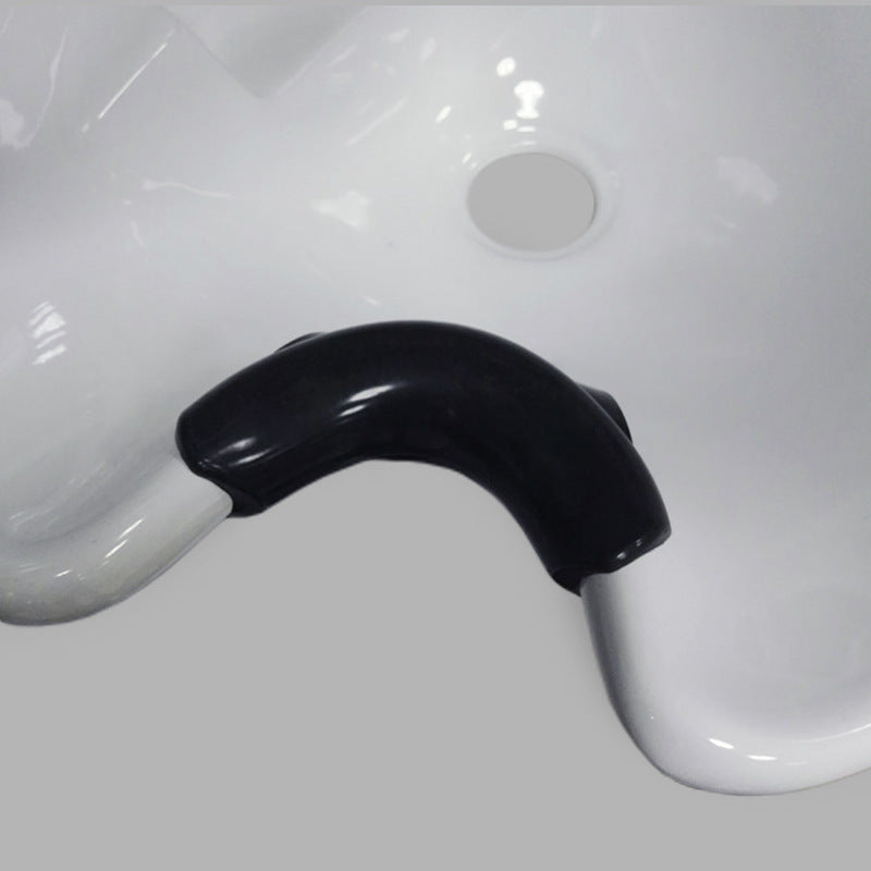 HKM-235731 Silicone Shampoo Chair Pillow with Suction Cup for Barber Shop Use - Black