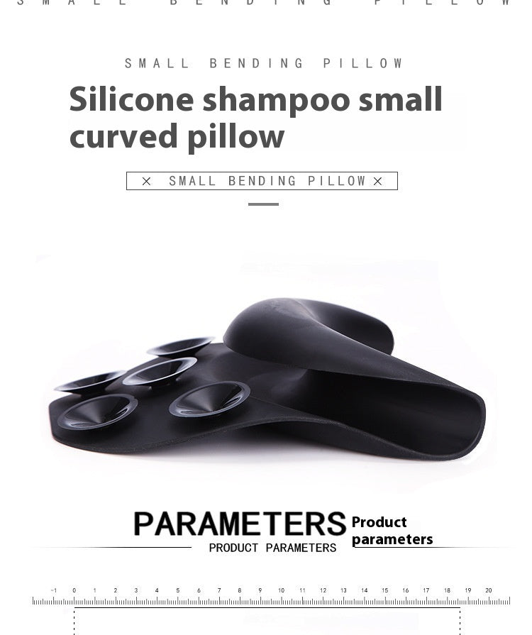 HKM-235731 Silicone Shampoo Chair Pillow with Suction Cup for Barber Shop Use - Black