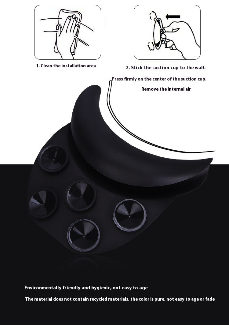 HKM-235731 Silicone Shampoo Chair Pillow with Suction Cup for Barber Shop Use - Black