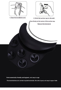 HKM-235731 Silicone Shampoo Chair Pillow with Suction Cup for Barber Shop Use - Black